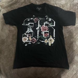 empyre 36 black flower print shirt